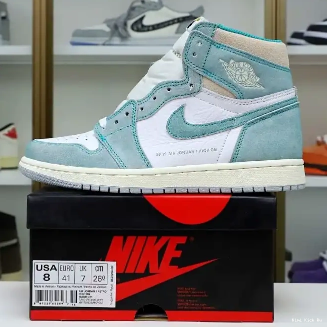 OG AIR 'TURBO GREEN' JORDAN RETRO 1 Kimikick HIGH 0807
